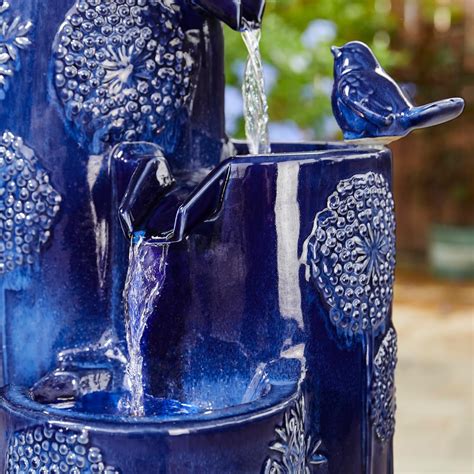 Glitzhome 32 H Outdoor Water Fountain with LED India | Ubuy