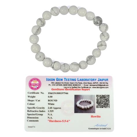 Reiki Crystal Products Certified Howlite Bracelet Crystal Bracelet ...