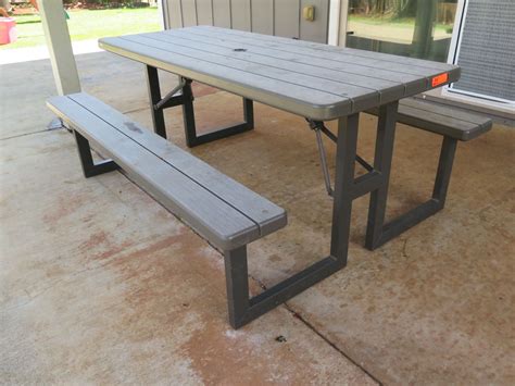 Lifetime Model 60264U Folding Picnic Table w/ Benches, 6-Ft Long ...