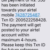 Airtel — Amount deduct still no recharge
