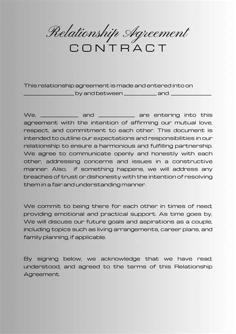 》Relationship Contract Template (Word)