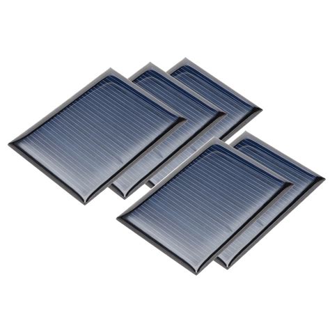 uxcell 5Pcs 5V 50mA Poly Mini Solar Cell Panel Module DIY for Phone ...