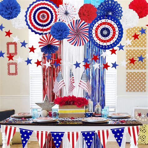 4th of July Decorations Patriotic Decorations Red White and Blue ...