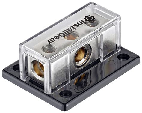 InstallGear 0/2/4 AWG Gauge Power Distribution Block 1/0 Gauge In to (2 ...