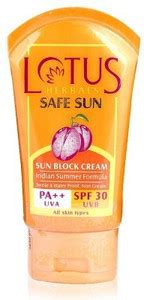 LOTUS Sunscreen - SPF 30 PA++ Safe Sun Block Cream - Price in India ...