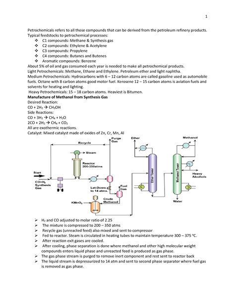 Petrochemicals - The lecture notes on pfd - Petrochemicals refers to ...