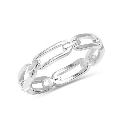 Buy 925 Sterling Silver Link Chain Band Ring for Women