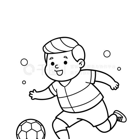 踢球简笔画 的图像结果