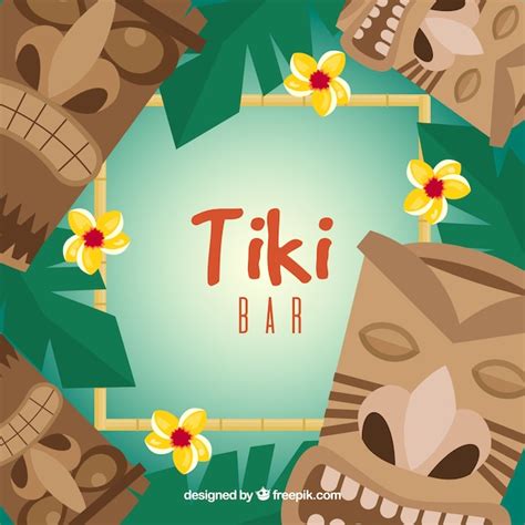 Tiki Bar Hintergrund | Kostenlose Vektor