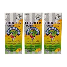Buy Cherifer Forte w/ Zinc Syrup 240ml - Pack of 3 Online at Lowest ...