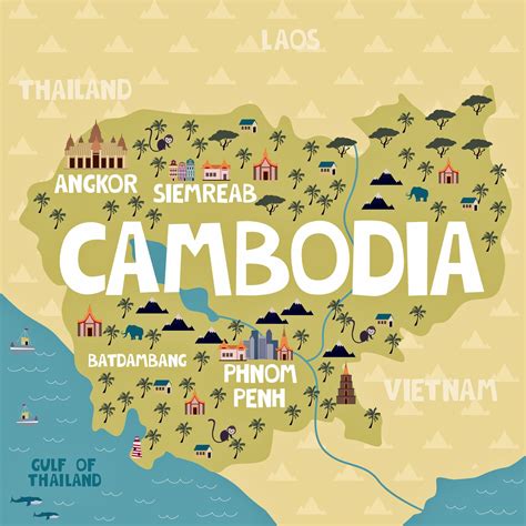 Cambodia Location World Map