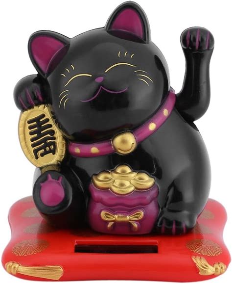 Cyrank Lucky Cat, Maneki Neko Lucky Fortune Cat Small Solar India | Ubuy