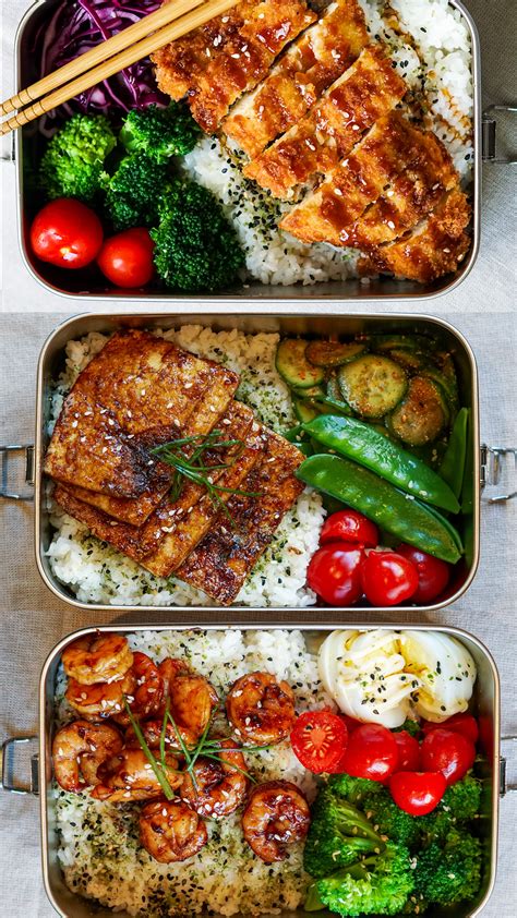 3 Bento Box Lunches for Busy Weekdays in 2025 | Healthy lunch meal prep ...