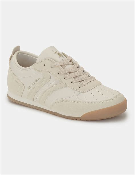 Buy U.S. Polo Assn. Women Bianca Lace-Ups Round Toe Sneakers Beige|U.S ...