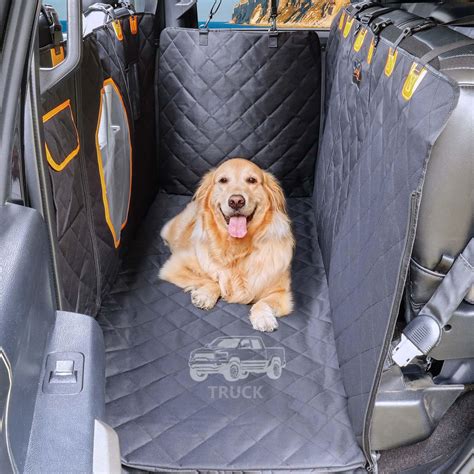 XL Dog Seat Cover for Truck with Flip Up Rear Seats, Waterproof Dog ...