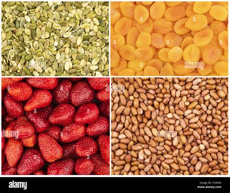 Set of food background texture: strawberry, currant Stock Photo - Alamy