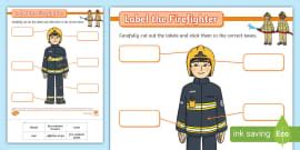 Fire Fighters Word Cards (teacher made) - Twinkl