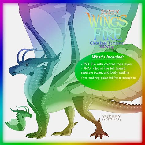 Wings of Fire SilkWing Chibi Base by xTheDragonRebornx on DeviantArt