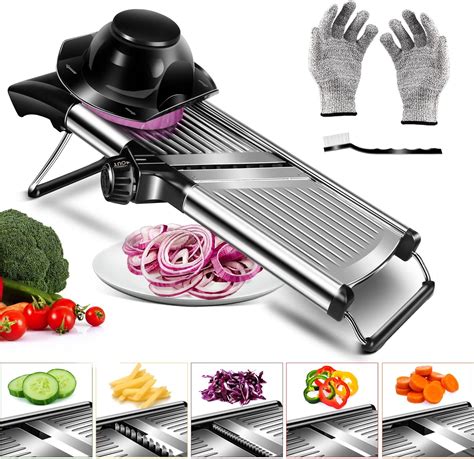 Amazon.com: Mandoline Slicer & Waffle Cutter – 6-Setting Stainless ...