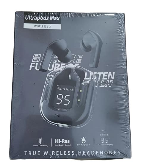 Reliable Ultrapods Max Wireless 5.3 Bluetooth Earbuds with Display ...