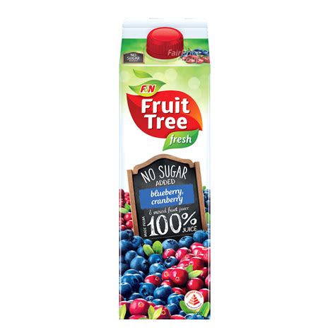 F & N Fruit Tree Fresh No Sugar Added Juice - Blueberry & Cranberry ...