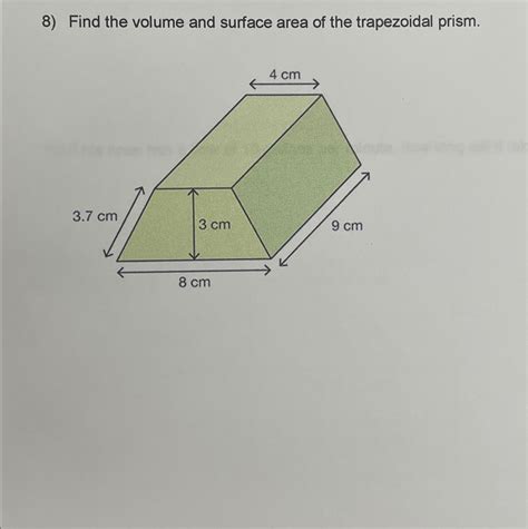 Volume Of Trapezoidal Prism