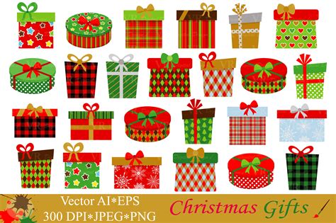 Christmas Gifts / Presents Clipart - Vector Grafik Von VR Digital ...