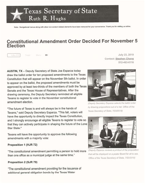 Texas Constitutional Amendments - Galveston County Republican Party