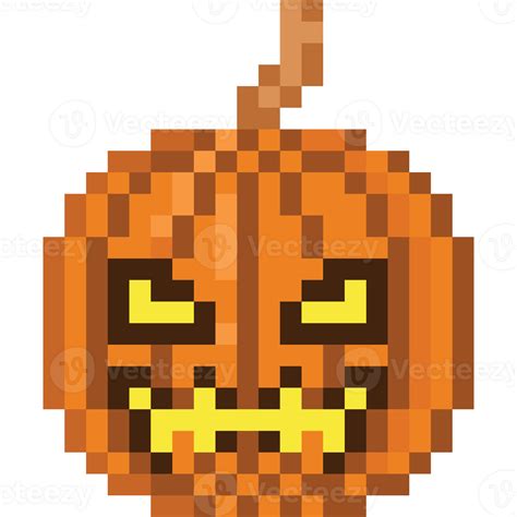 Pixel art halloween pumpkin head elemenet 2 27190852 PNG
