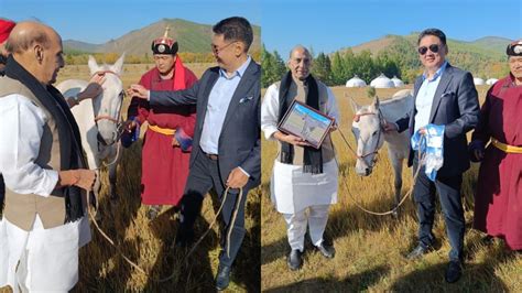 Rajnath Singh receives horse as a 'special gift' from Mongolian ...