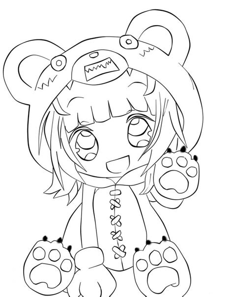 Chibi Printable Coloring Pages