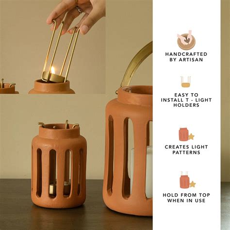 Terracotta Round Lantern - Small | Diwali Lighting Lantern | Home Decor ...