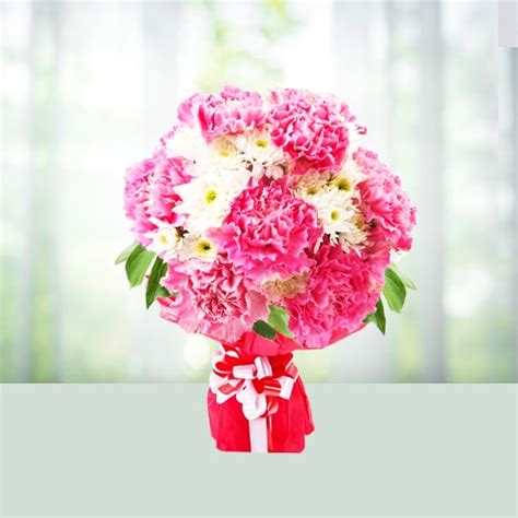Send Flowers Bouquet of 12 carnation Online | Phoolwala