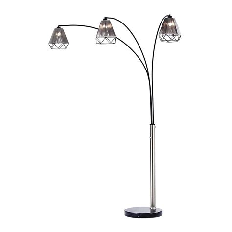 NOVA of California Polygon 88-in Brushed Nickel Multi-head Floor Lamp ...