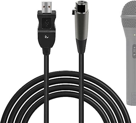 GEEKRIA for Creators USB to XLR Female Microphone Cable 10 ft / 3 M ...