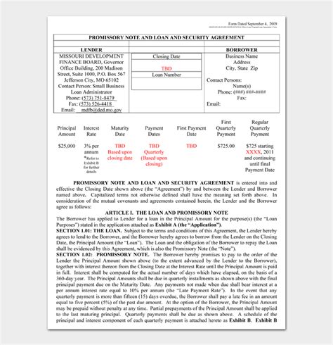 Mortgage Promissory Note Sample 的图像结果