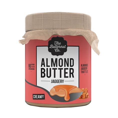 The Butternut Co. Jaggery Almond Butter Creamy, 200 GMS (No Added