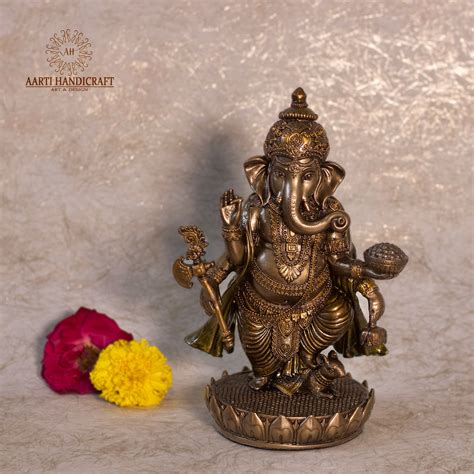 Dancing Ganesha In Copper Finish