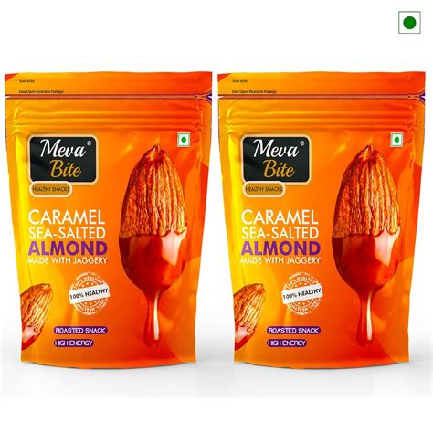 MevaBite Tasty & Smooth Caramelized Almonds Jaggery | Flavoured Almonds ...
