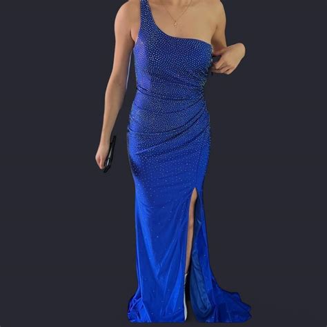 Women's Dress - Blue - S – Royal blue prom dress with… - Gem