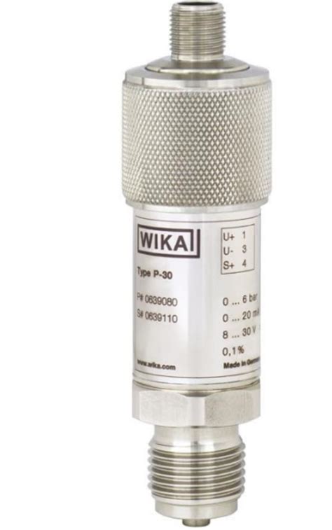 14036843 WIKA | WIKA P-30 Series Pressure Sensor, -1bar Min, 9bar Max ...