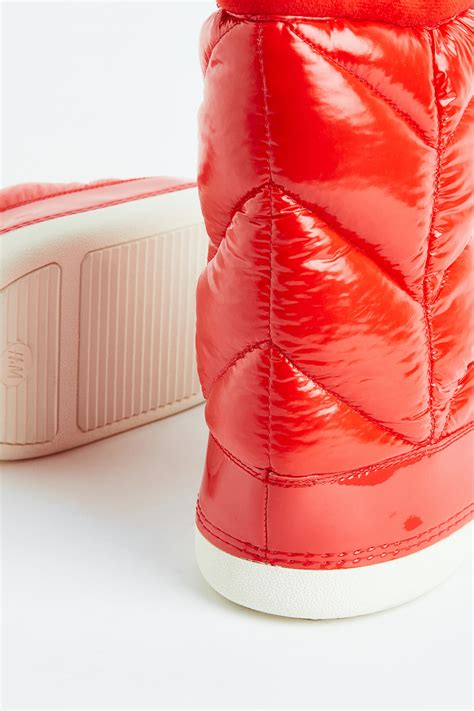 Warm-lined padded boots - Red - Ladies | H&M IN