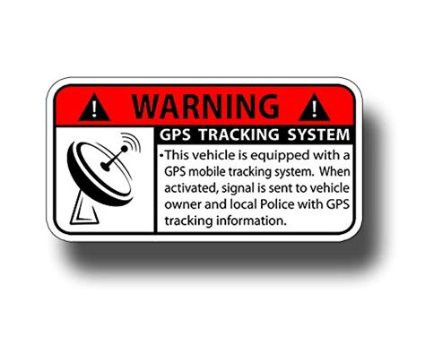 GPS TRACKING Anti Theft Security System Alarm Caution Warning Decal ...