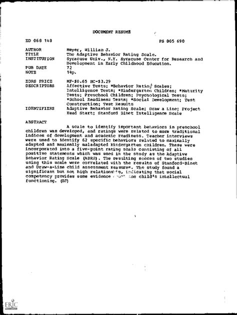 Image result for Adaptive Behavior Level Chart