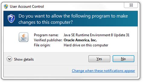 Image result for User Account Control Java