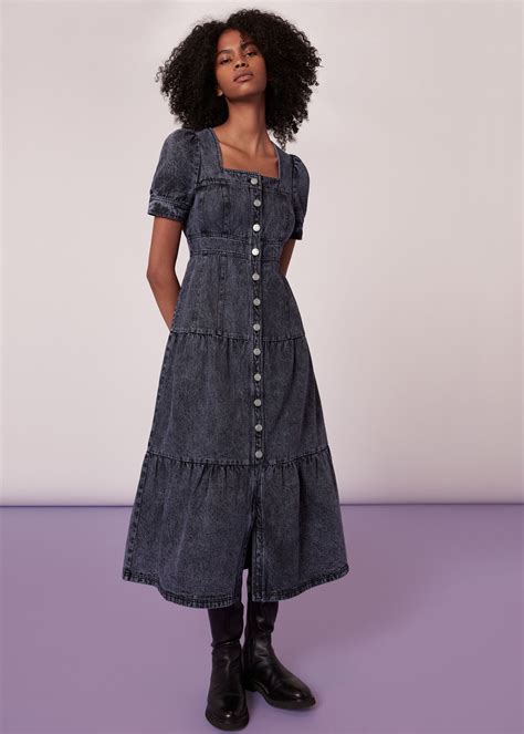 Acid Wash Acid Wash Denim Dress | WHISTLES | Whistles ROW
