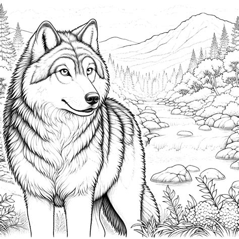 Coloring Pages Of Wolves