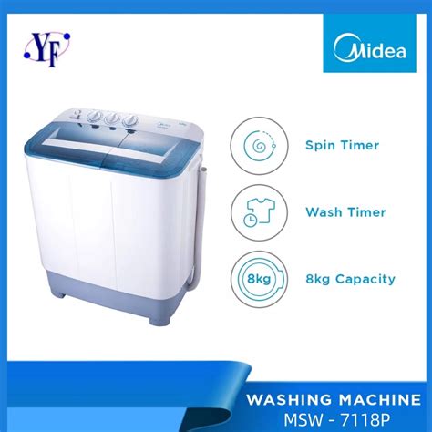 Image result for Midea Semi Auto Washing Machine