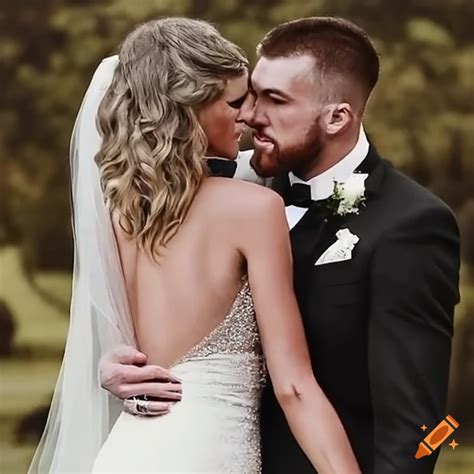 Wedding photos of Taylor Swift and Travis Kelce on Craiyon