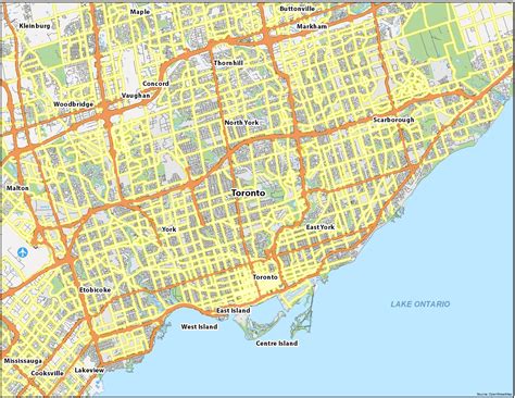 Map of Toronto, Ontario - GIS Geography
